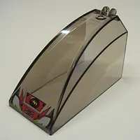 Windscreen 8 x 4 x 5 Curved with 2 Fingers with Headlight and Fire print