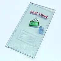 Door 1 x 4 1/2 x 6 with Fast Food Print [4655]