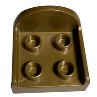 Duplo Chair with 4 Studs and Rounded Back