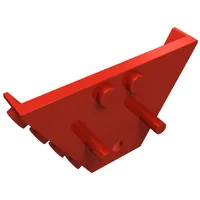 Panel, Trapezoid, Tipper End Flat with Pins, 1 x 2 Anti-studs