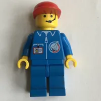 Launch Command Ground Crew, Blue Jumpsuit, Red Cap, Headset