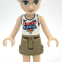 Charli - White Shirt, Dark Tan Pants