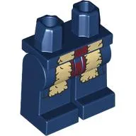 Hips and Dark Blue Legs with Dark Red Tunic, Dark Tan Fur print