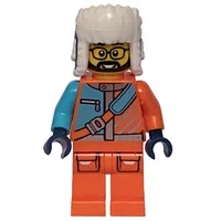 Arctic Explorer, STEVEGOESNORTH, Orange Suit, Dark Blue Ushanka Hat