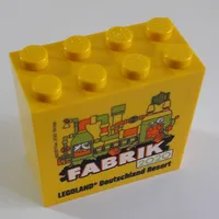 Brick 2 x 4 x 3 with 'LEGOLAND Deutschland Fabrik 2020' Print