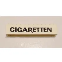 Brick 1 x 6 without Bottom Tubes with Cross Side Supports with 'CIGARETTEN' print