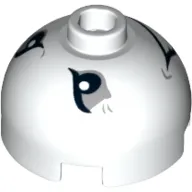 Brick Round 2 x 2 Dome Top, Hollow Stud with Angry Eyes and Grin Print (Joker Bomb)