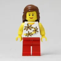 White Torso, Red Legs, Reddish Brown Hair