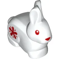 Animal, Rabbit / Bunny with Red Nose / Eyes, Red Star on Side print