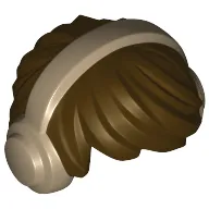 Hair Short Tousled with Headphones Dark Tan Print