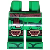 Hips and Bright Green Legs with Dark Red Sash, Knee Caps, Robe Ends, Dark Green Trim print