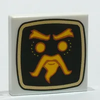 Tile 2 x 2 with Black Square, Gold Master Wu Drawing print