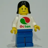 White Torso Octan, Blue Legs, Black Hair