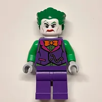 The Joker with Dark Purple Vest Over Green Shirt and Orange Bow Tie