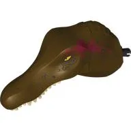 Animal Body Part, Dinosaur, Spinosaurus Head with White Teeth, Dark Red Markings print