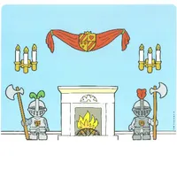 Backdrop for Sets 3615-2 / 9131-1, Room Interior / Castle Gate