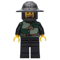 Knight, Dark Green, Wide Brim Helmet