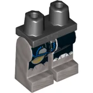 Hips and Flat Silver Legs with Black Torn Pants, Blue Wires