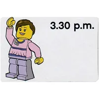 Activity Card, Time-Teaching 12-Hour Clock 3.30 p.m., Female