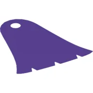 Neckwear Cape, 3 Notches on Bottom, Magenta Back