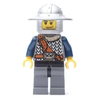 Knight, Dark Blue, Wide Brim Helmet, Stubble