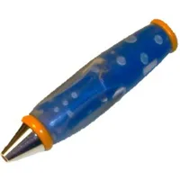 Pen Body, with Chrome Tip, Orange Ends, Bubbles Print