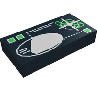 Tile 1 x 2 with Mars Orbit Display Print