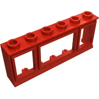 Window 1 x 6 x 2 3-Pane, without Glass for Slotted Bricks