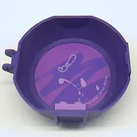 Pod, Round, Half, Back with 1 x 2 Plate Lavender with Brush Stroke Sticker