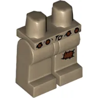 Hips and Dark Tan Legs with Brown Patch on Left Leg Print