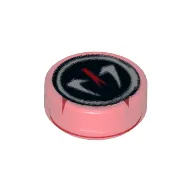 Tile Round 1 x 1 with Fangpyre Print