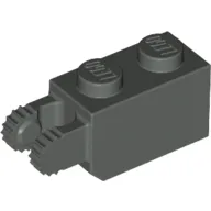 Hinge Brick 1 x 2 Locking with 2 Fingers Vertical End, 9 Teeth