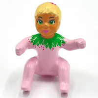 Belville Figure Baby, Light Yellow Hair, Pink Clothes and Green Collar Print