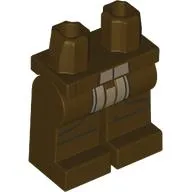 Hips and Dark Brown Legs with Robe Ends, Dark Tan Shirt print