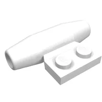 Engine - Smooth, Small 1 x 2 Side Plate [With Axle Holders]