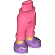 Minidoll Hips and Folded Trousers with Warm Tan Legs, Medium Lavender Shoes, White Laces print