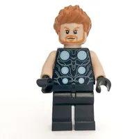 Thor with 6 Silver Circles on Chest and Medium Nougat Hair