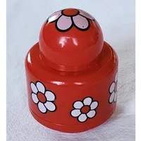 Primo Brick 1 x 1 with Round Rattle, Flower print