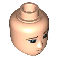 Minidoll Head Male with Dark Brown Eyes, Eyebrows and Goatee Print