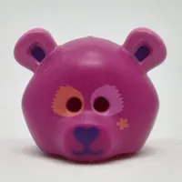 Costume / Mask, Bear with Dark Purple Nose and Ears, Coral and Bright Pink Eyes Print