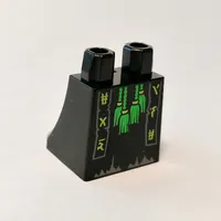 Hips and Legs Under Dress/Robe Black and Green Sash