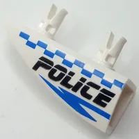 Fairing 1 x 4 Side Flaring Intake with Two Pins and Police Blue Checkered Print Left