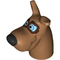Animal Body Part, Dog Head Great Dane with Scooby-Doo with Pilot Goggles Print