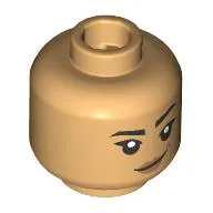 Minifig Head Sabine Wren, Peach Lips, Smile / Angry Scowl print