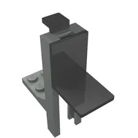 Forklift Mast and Carriage 2 x 2 Plate and Black Fork (Complete Assembly)