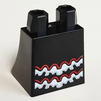 Hips and Legs Under Dress/Robe with White/Red Trim Print