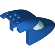 Aircraft Fuselage Curved Forward 6 x 10 x 4 Top with 2 Trans-Blue Window Panes