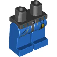 Hips and Blue Legs with Flashlight and Chain Print