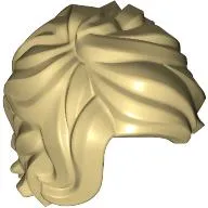 Hair Tousled Mid-Length with Side Part