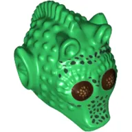 Minifig Head Special, Rodian with Dark Green Spots and Dark Brown Eyes Print (Alliance Fighter)